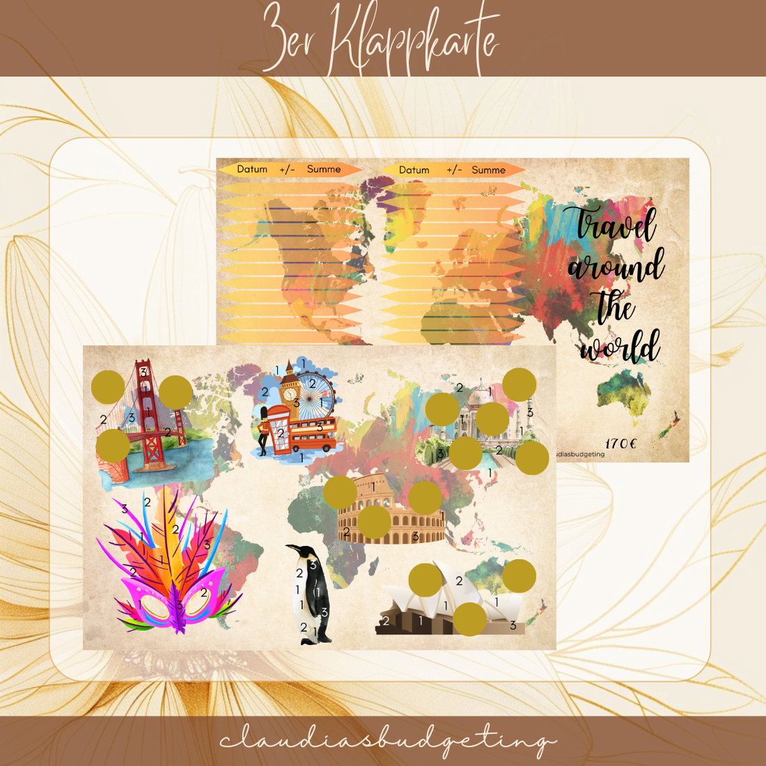 Travel around the world B-WARE SELBSTDRUCK