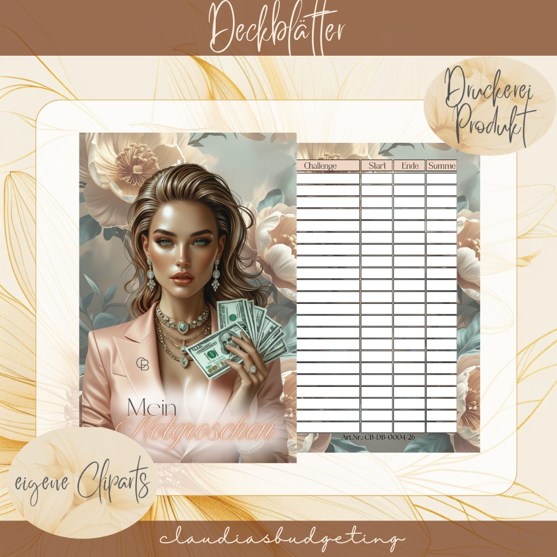 Deckblatt "Mein Notgroschen" (foliert)
