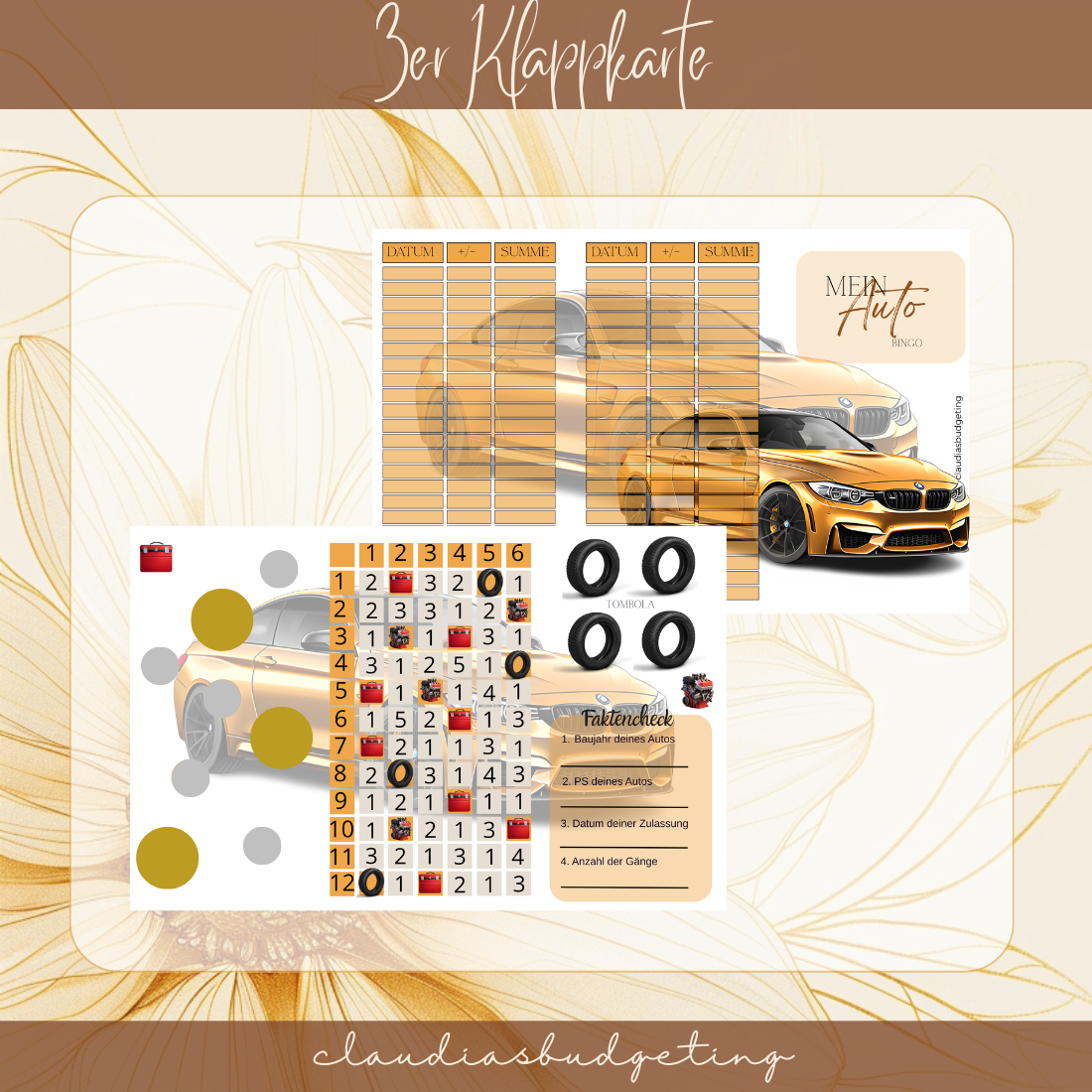 Mein Auto Bingo B-WARE SELBSTDRUCK