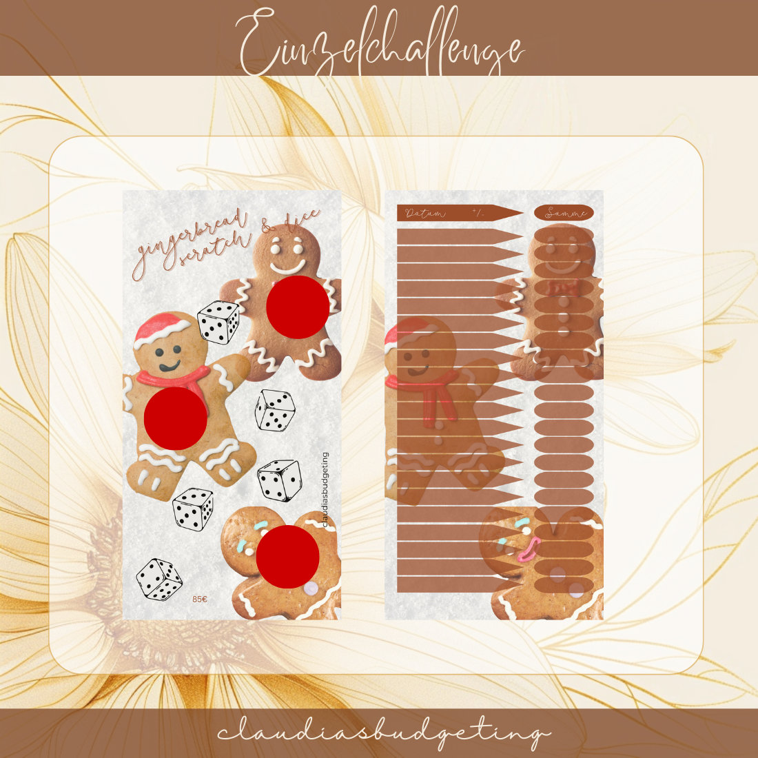 Gingerbread scratch & dice B-WARE SELBSTDRUCK