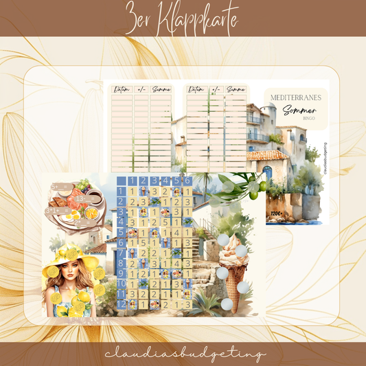 Mediterranes Sommerbingo B-WARE SELBSTDRUCK