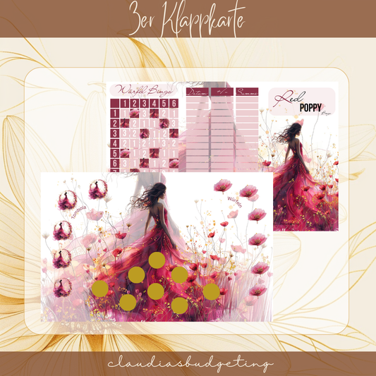 Red Poppy Bingo B-WARE SELBSTDRUCK