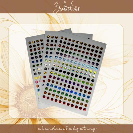 Klebepunkte glitzer 3 Blatt