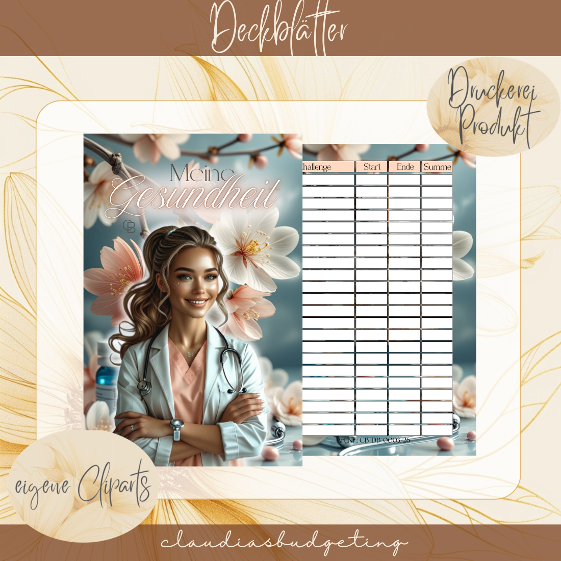 Deckblatt "Meine Gesundheit" (foliert)