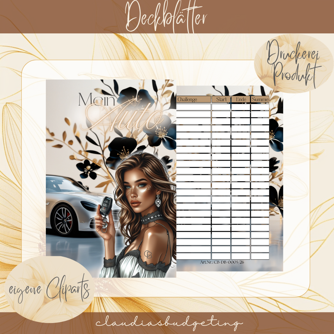 Deckblatt "Mein Auto" (foliert)
